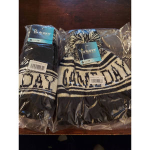 Black Game Day Cap and Gloves Set